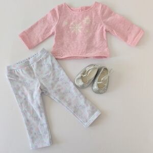 American Girl Doll Snow Fancy Outfit With Shoes